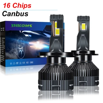 YHKOMS H4 Canbus H7 LED H1 H8 H9 H11 9005 9006 HB3 HB4 9012 Car LED Headlight Bulb 100W Auto Auto Light Lamp 6000K 12V