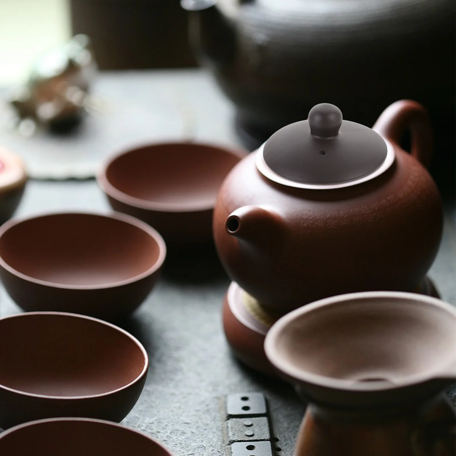 

Purple Clay Tea Kettle Lid Decorative Replacement Lid for Teapot Leak Proof Cover Household Teapot Accessory Tea Kettle Cover