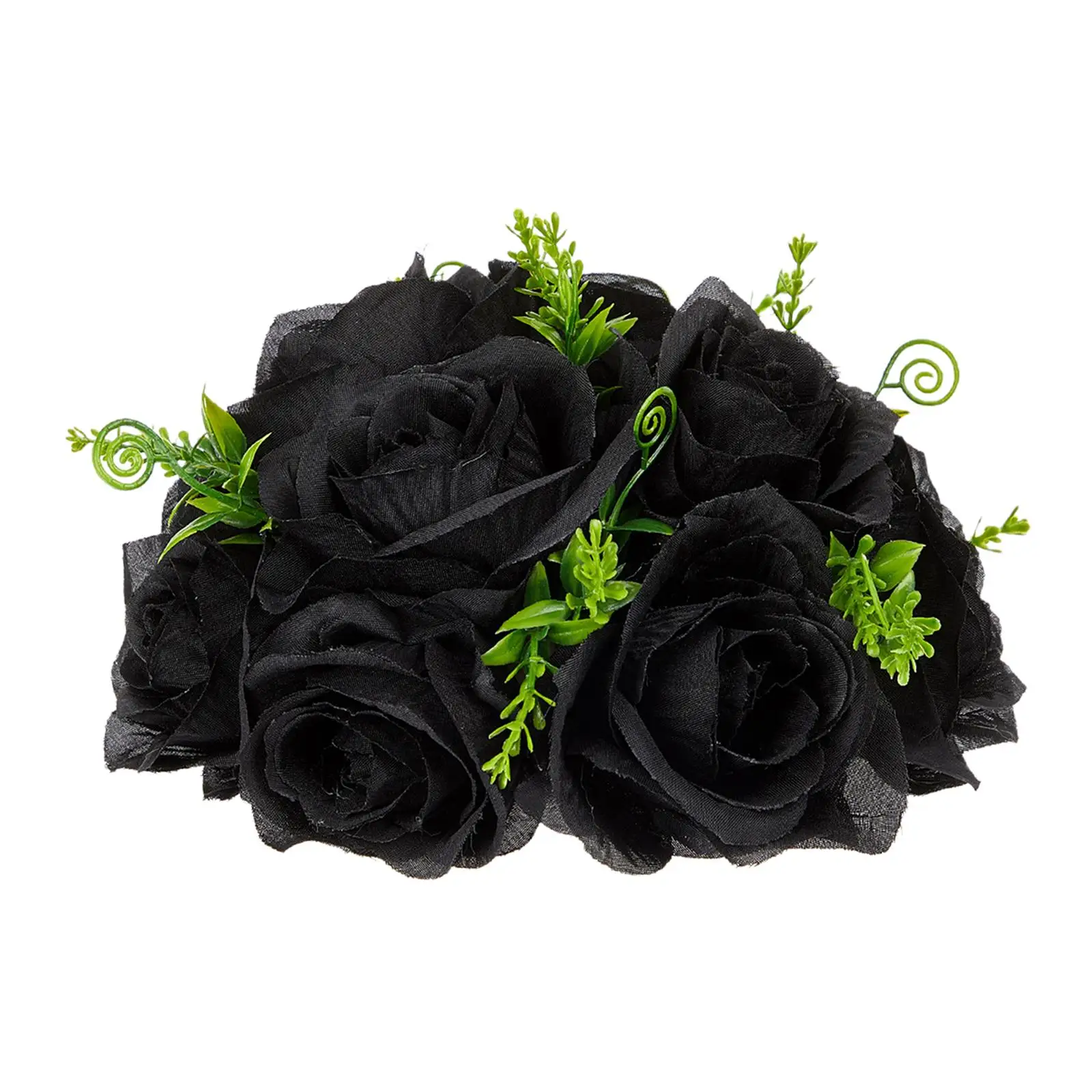 Wedding Flower Ball for Centerpieces Black Rose Artificial Flowers Decor Floral Ornament Flower Kissing Ball for Home Bedroom