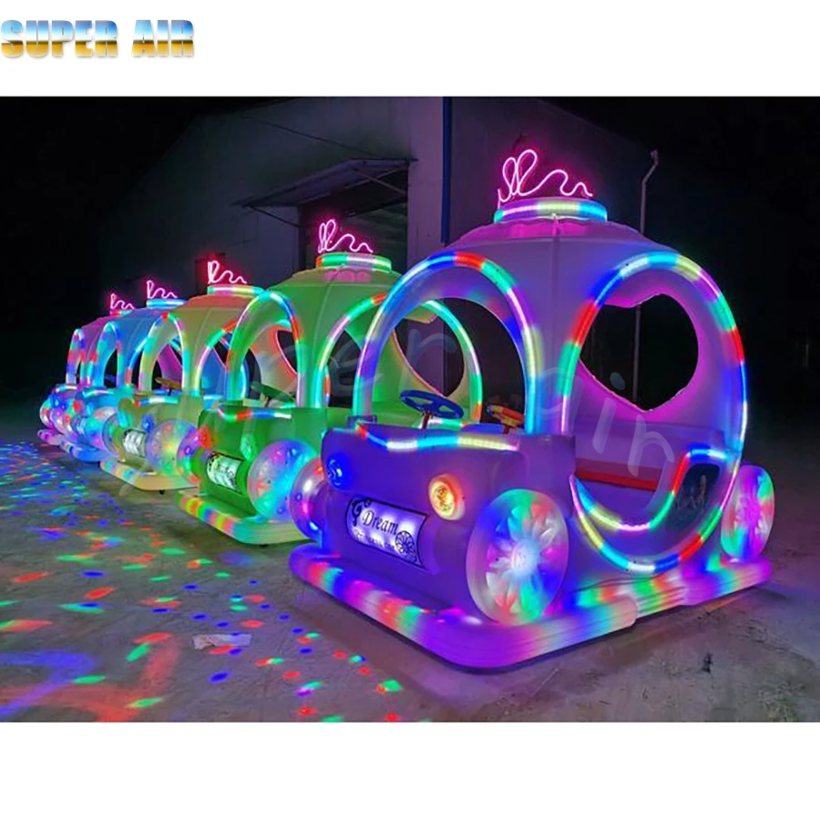 

Free blower white advertising inflatable swaying car with colorful lightingfor adverting