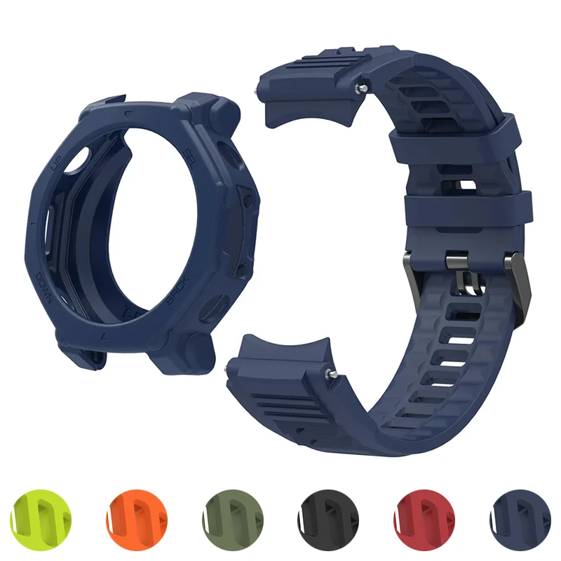 Pulseira de silicone e capa para huami amazfit T-REX 3 pro pulseira smartwatch para amazfit T-rex3 pro (48mm) pulseira