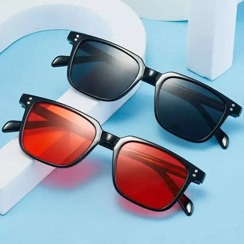 Retro Ultra light Rivets Square Sunglasses Women Fashion Brand Designer Rectangle Eyewear UV400 Men Sun Glasses UV400 image 6