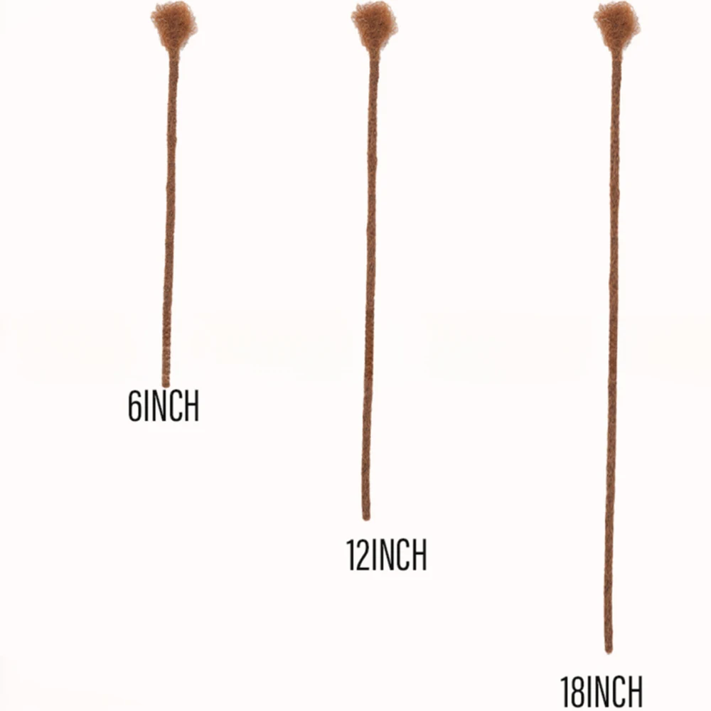 0.2 سنتيمتر الشعر البشري الملون Dreadlock ملحقات Loc ملحقات دائم Loc ملحقات الشعر البشري 6-24 بوصة