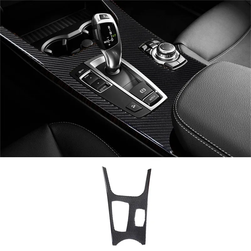 Car Interior Decorative Accessories For BMW X3 F25 X4 F26 2011 2012 2013 2014 2015 2016 2017 Carbon Fiber Black Stickers