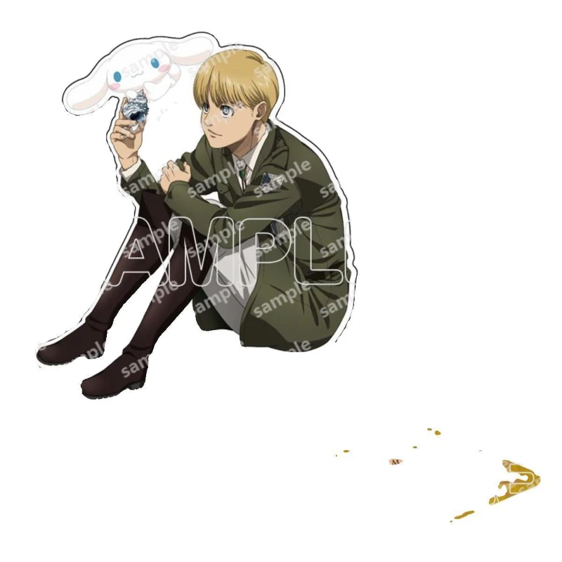 บริษัท Sanrio Attack on Titan อะคริลิค Standup อะนิเมะตัวละครตุ๊กตายืนแผ่น Eren Jaeger Armin Arlert แฟนรวบรวมของขวัญ