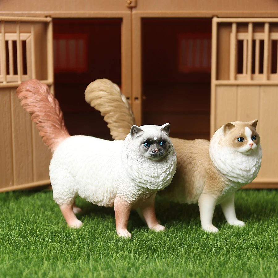 Realistyczne, urocze figurki kotów: perski, ragdoll, syjamski, lynx, sphynx, devon rex - dekoracja domu, kolekcja, zabawka dla dzieci, prezent.