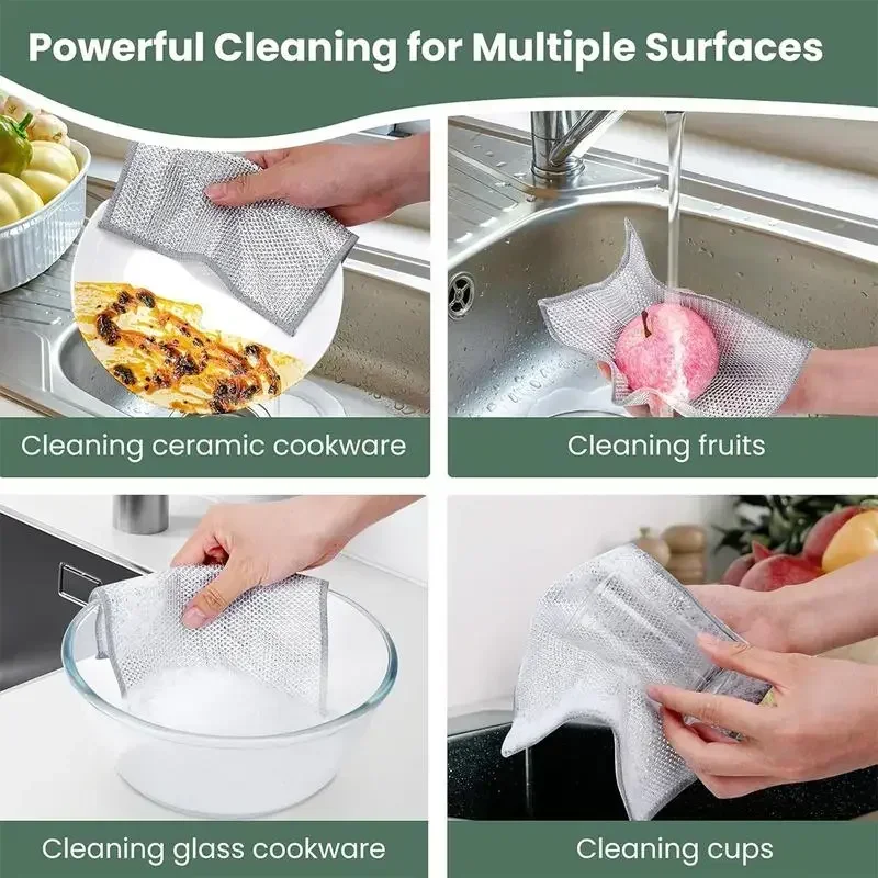 10/20/40-Pack Premium Stainless Steel Dish Scrubbers – Heavy Duty Non-Scratch Cleaning Pads for Pots, Pans & Sinks | Reusable