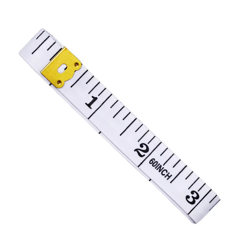 White Measuring Tape 1.5M, Dual Scale Inch & CM Sewing Ruler, Flexible Plastic Tape Measure