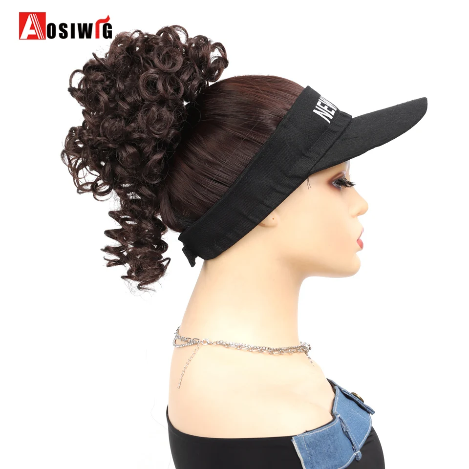 Krótki Afro Puff perwersyjne kręcone sznurek przyrząd do koka z włosów peruka kucyk włosy Clip In przyrząd do koka z włosów Chignon Updo syntetyczna