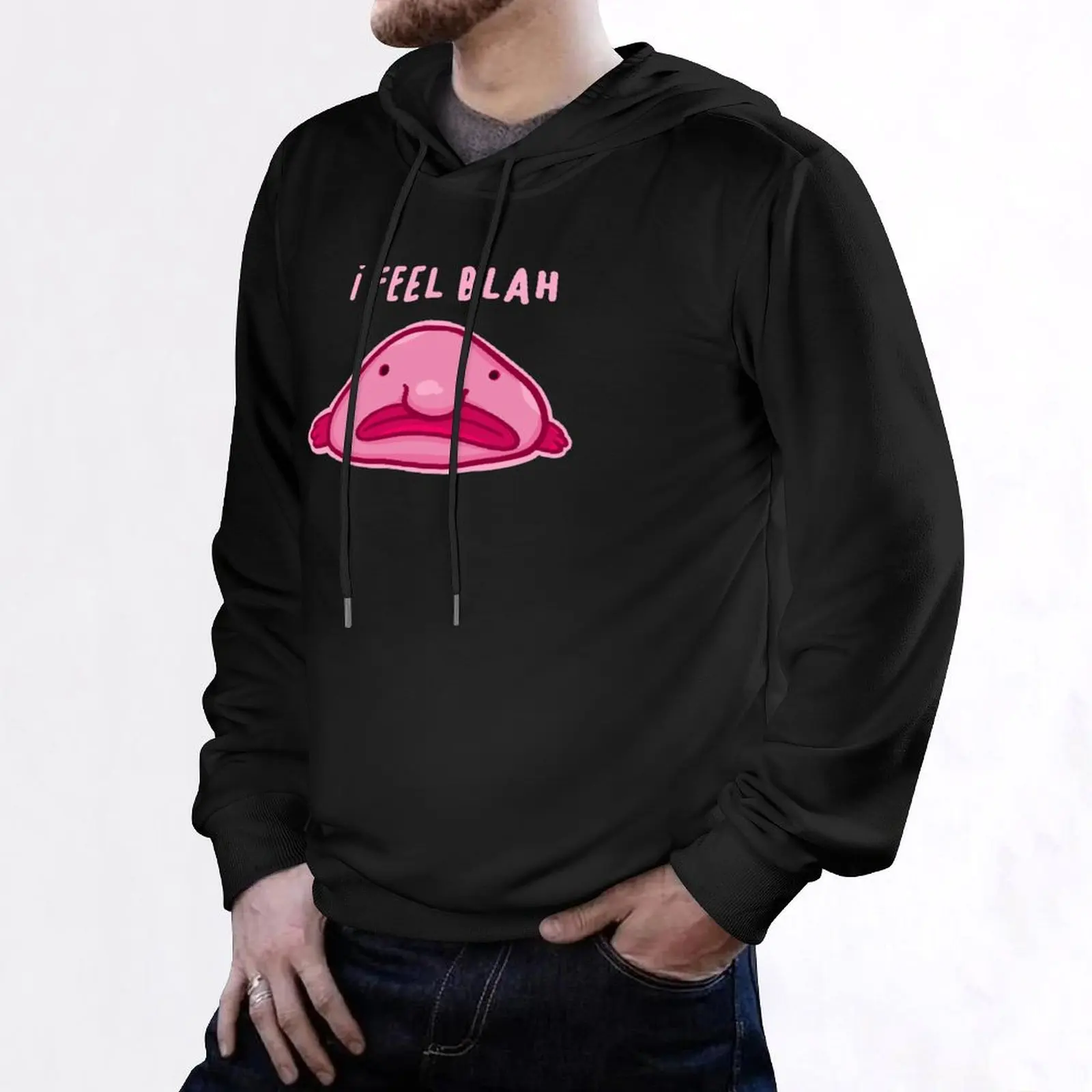 Blobfish feels blah Pullover Hoodie men's coat tracksuit