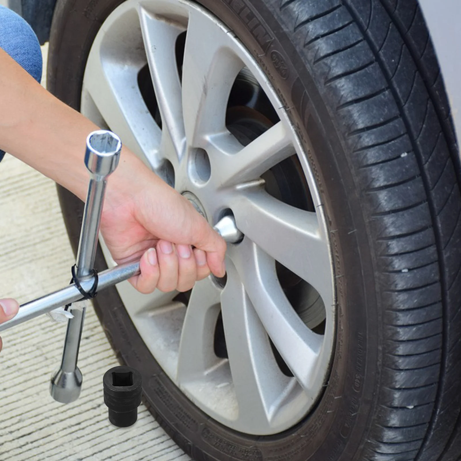 

6-Piece 3/4 Inch Impact Socket Set Auto Repair Tools Strong Durable Pneumatic Metric Socket 17Mm High Precision 6-Point Drive