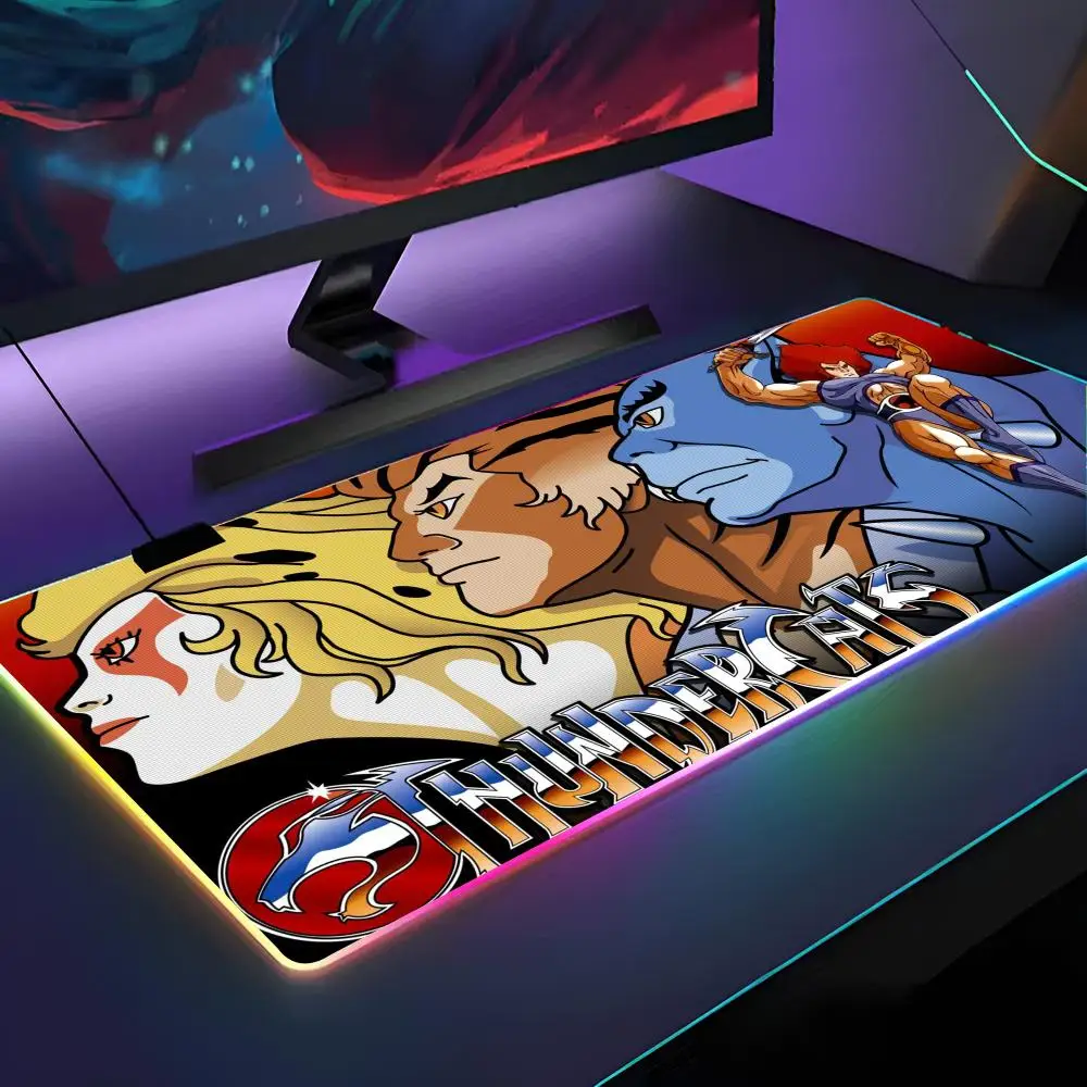 

T-Thundercats Mouse Pad RGB Backlit Mouse Pad Laptop Mouse Pad Laptop Gamer Computer Desk Gaming Accessories