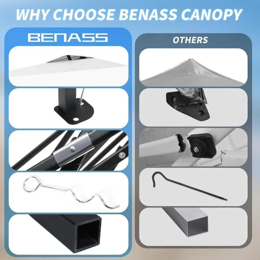 8x8 المنبثقة المظلة سهلة المظلة خيمة للمناسبات في الهواء الطلق الثقيلة خيمة مقاومة الطقس مع الإعداد السريع لحفلات الزفاف #6