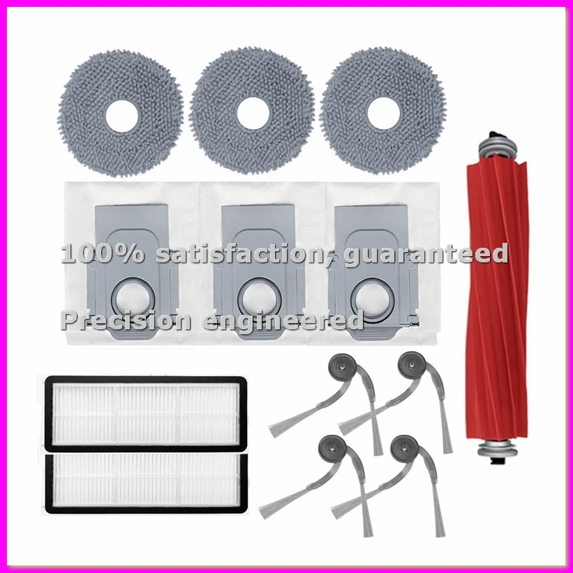 

13PCS for 35A/QR 798 Vacuum Cleaner Accessories Main Brush Dust Bag Side Brush HEPA Filter Mop Cloth-ABVP
