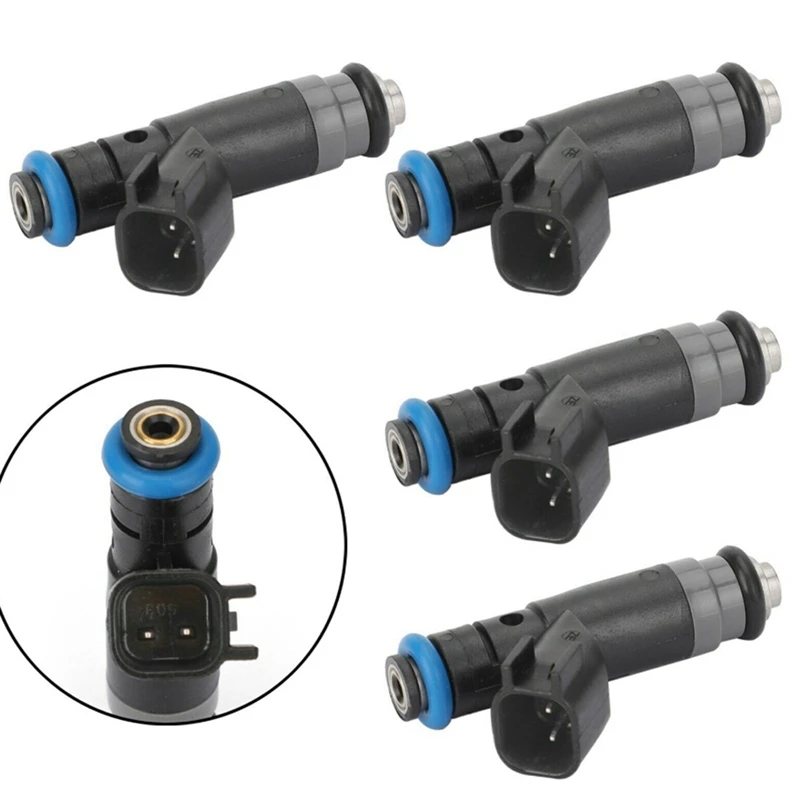 4 Pcs Fuel Injectors 04891573AB 812-12142 Fit For Chrysler Sebring Pt Cruiser For Caravan For Neon For Stratus 2.4L