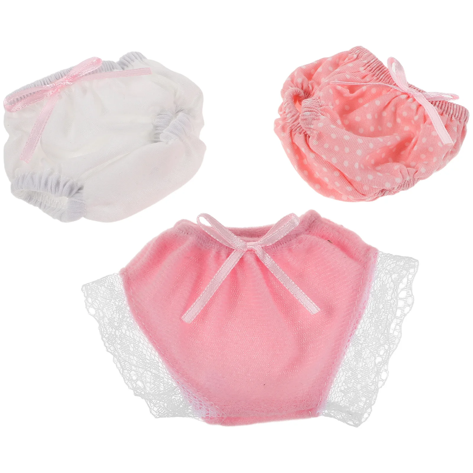 Coleção de 3 Peças de Cuecas para Bebês de 20cm, Confortáveis, Ajuste Elástico, Laváveis à Máquina, Roupas de Brincadeira para Crianças