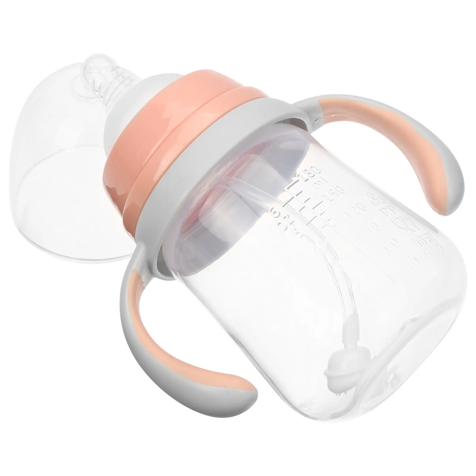 

Детская бутылочка-поильник 180 мл с защитой от протекания, широким горлышком, для новорожденных и малышей