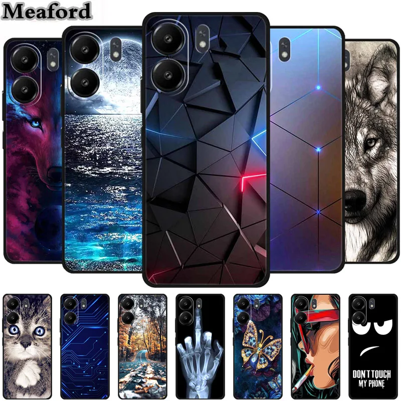 For Vivo iQOO Neo9 Pro Case Animals Soft Silicone TPU Back Cover Phone Cases For Vivo iQOO Neo 9 5G V2338A Wolf Protective Coque