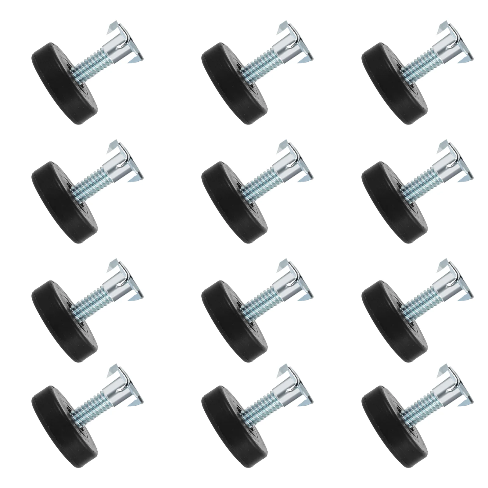 

12 Pcs Furniture Feet Levelers Adjustable Threaded Screw On Non For Table Leg Stability Easy Installation Home