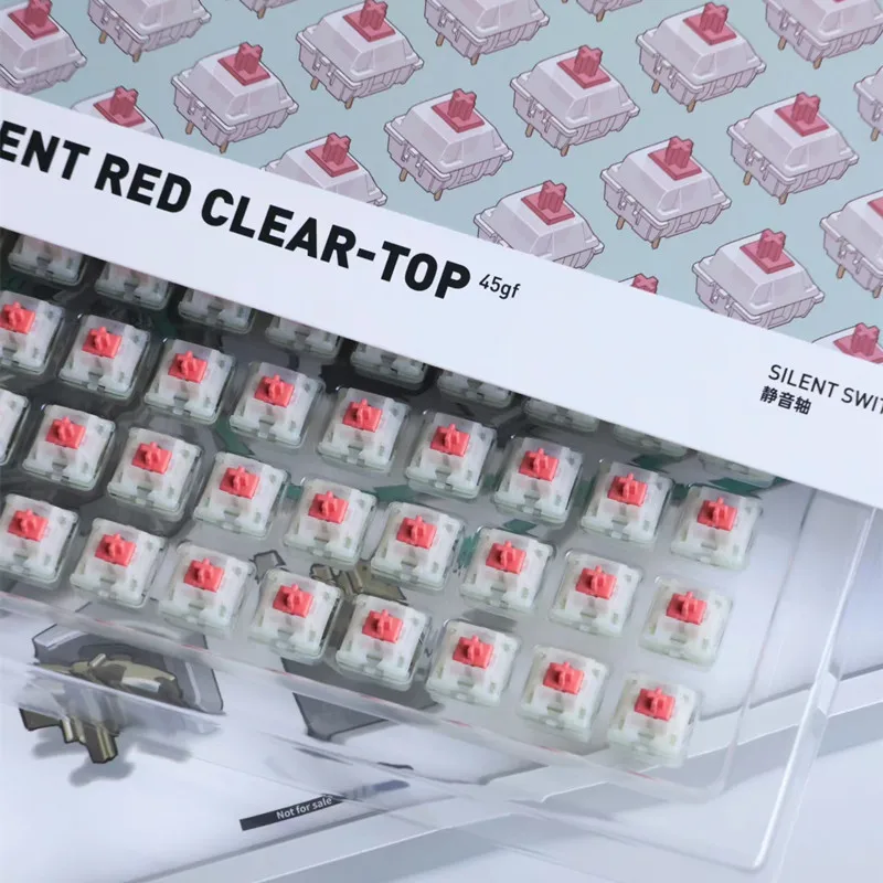 Imagem -05 - Interruptores Silenciosos Clear-top Nuphy Cherry Vermelho 90 Pcs