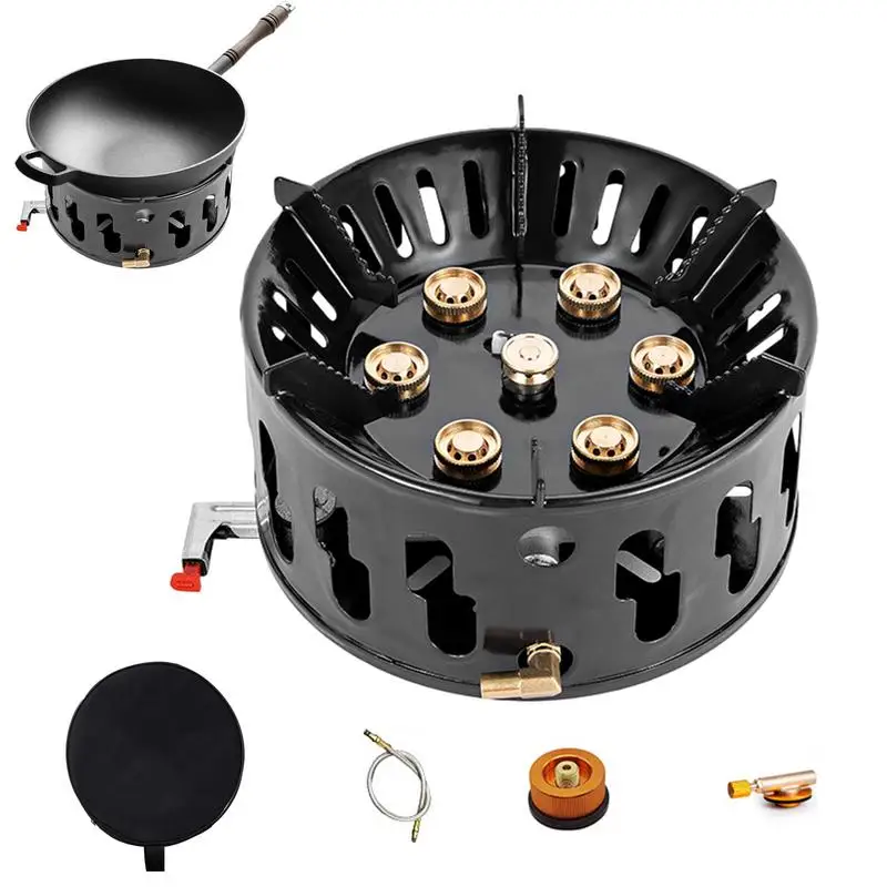 

Portable Stove For Camping 9800W Cooking Stove Outdoor Stove Seven Star Fierce Stove Camp Stove For Hiking Backpacking And