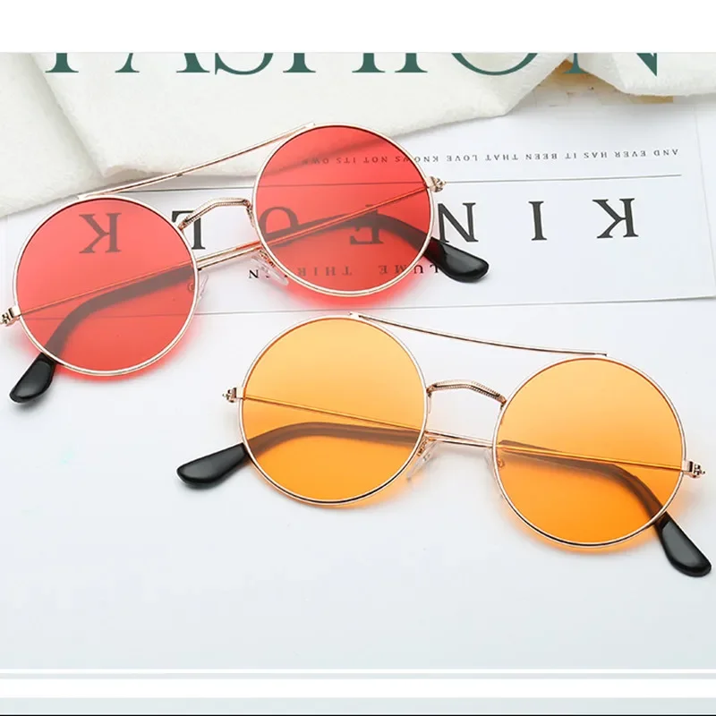 1PC Fashion Small Frame Black Shades Round Oval Vintage Glasses Goggles Sports Fishing Sunglasses