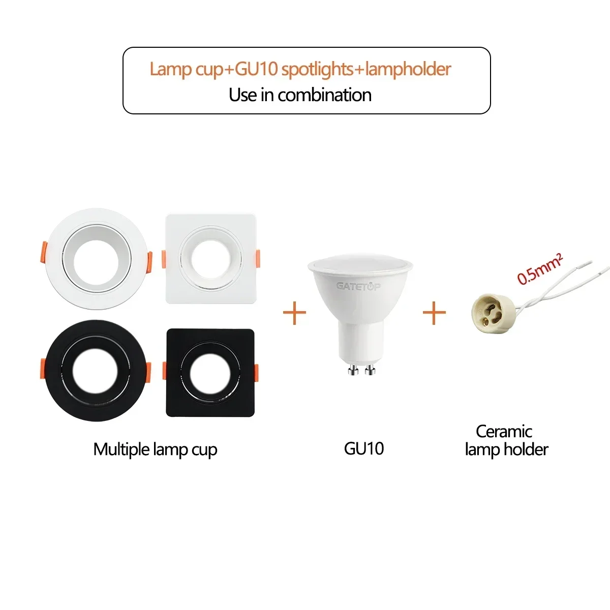 Imagem -05 - Economia de Energia Led Teto Downlight Ângulo de 90 Graus Projetores Giradores Ajustáveis Alto Lúmen Gu10 Ac110v 230v Pcs 10 Pcs 20 Pcs 9w