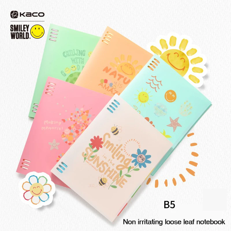 KACO 7 Ring Binder Notebook B5 Frosted Softcover Portable Notepad Planner Replacement Loose Leaf Journal Manual Exam Study Diary