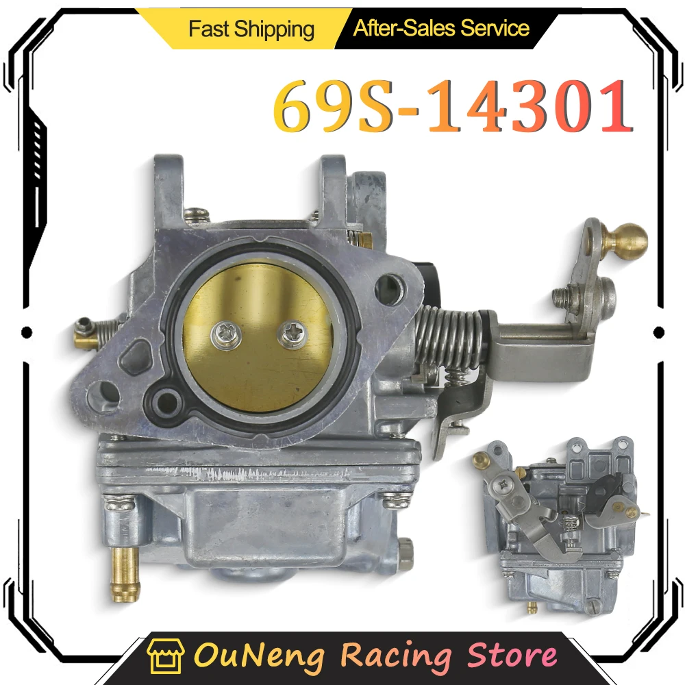 

Carb For YAMAHA 25HP 30HP Boat Motor Parsun Hidea 2 Stroke 69S-14301 69S-14301-00 69P14301 Engine Outboard Carburetor