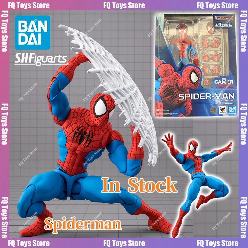 

In Stock Bandai S.H.Figuarts SHF Spider-Man GAMERVERSE Anime Action Figures Toys Models PVC Gift Collector
