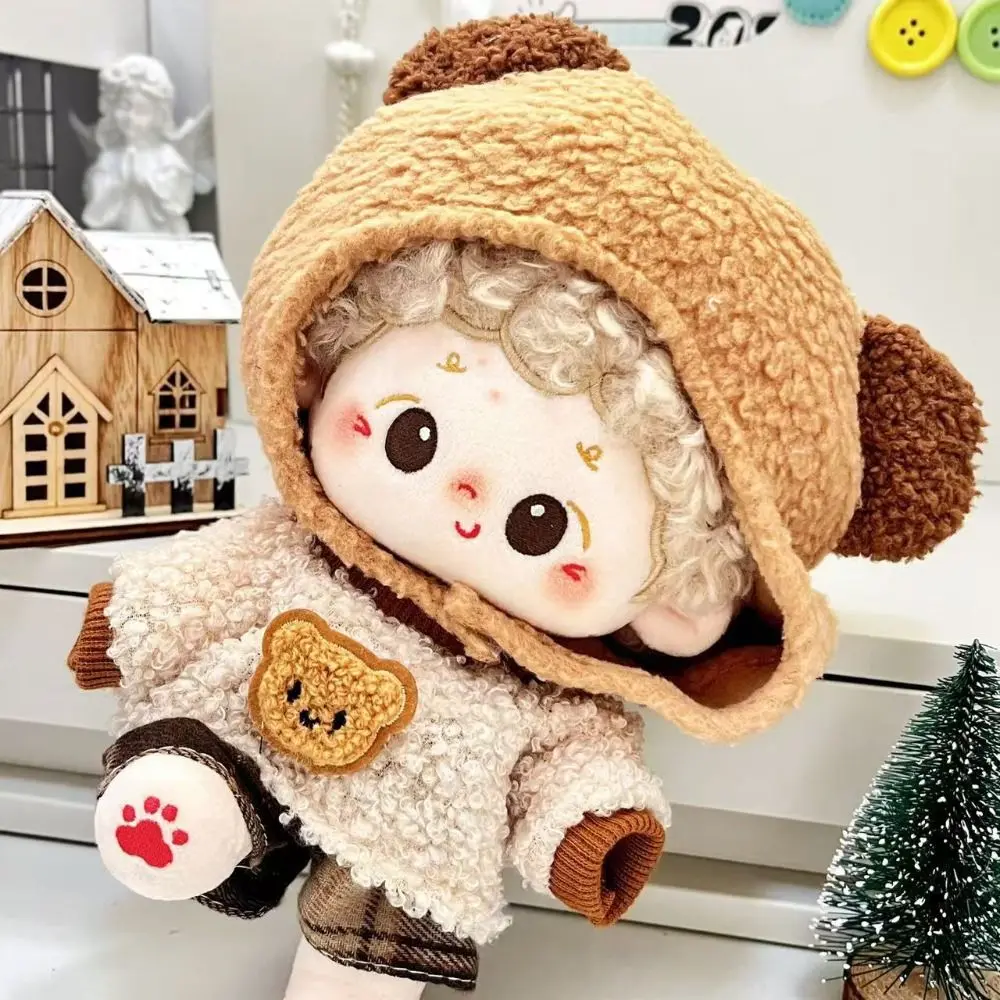 Modepop Algehele Handgemaakte 10 cm Poppenkleertjes Jurk Hoofdband Pluche Poppen Outfit Speelgoed Babypop Accessoires Cos Pak