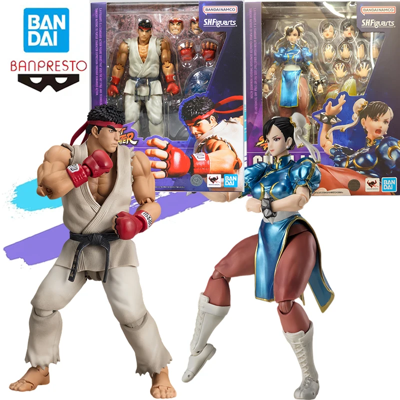 

Оригинальная подвижная фигурка Bandai Banpresto S.H.Figuarts Street Fighter 6: Рю Хоши в костюме Чун-Ли (2-я версия), аниме-модель, украшение, игрушка