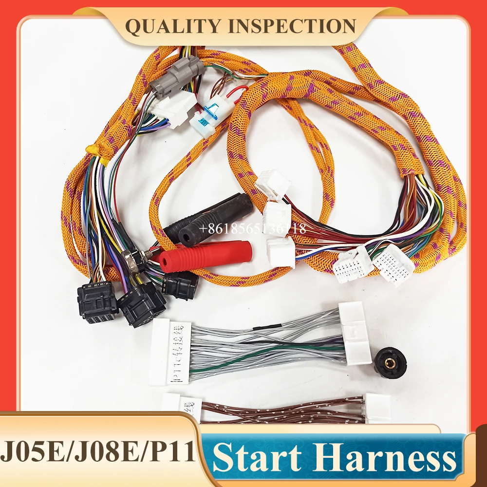 Excavator Wiring Harness For KOBELCO SK200/330/450-8 J05 J08 P11 J05E J08E P11C Engine Start Test Harness