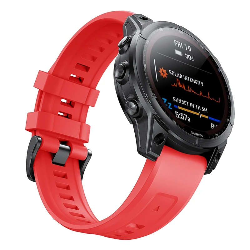 2022 silikonowy pasek do zegarków Quick Release Band pasek do wymiany opaska 26mm do Garmin Fenix 7X/6X/6X Pro/5X/5X Plus/3/3hr/D2