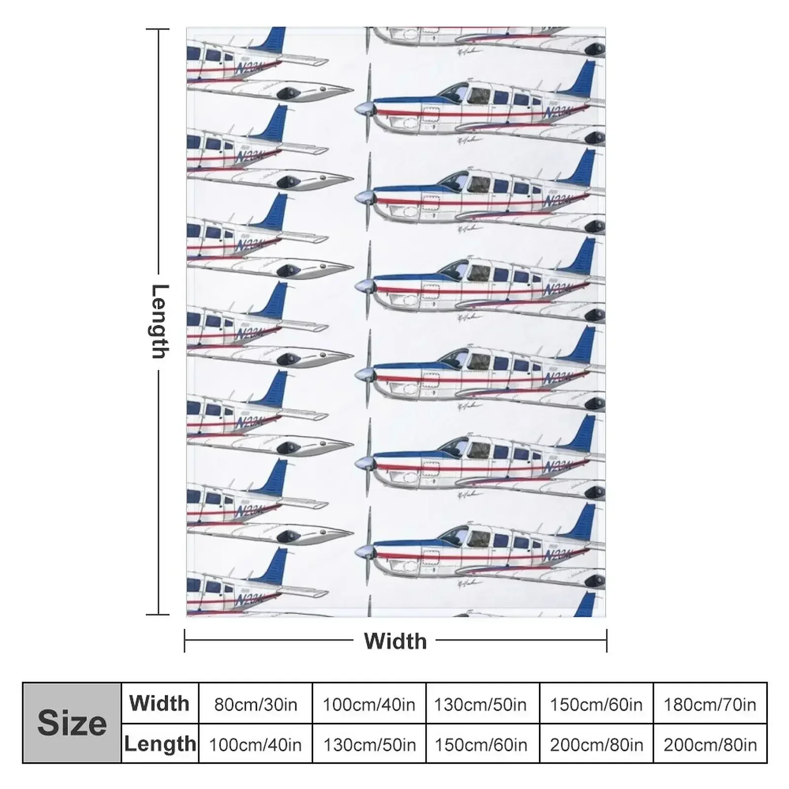 Piper Saratoga N23AL Throw Blanket Decorative Sofa Personalized Gift Extra Large Throw Blankets