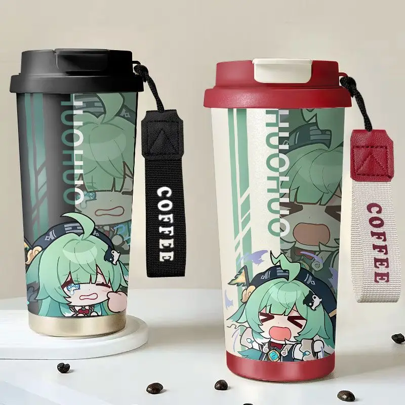 

2025 в наличии игра Honkai: Star Rail Anime Cos HuoHuo 530 мл с милым мультяшным принтом, новая простая и портативная чашка-термос, подарок на день рождения