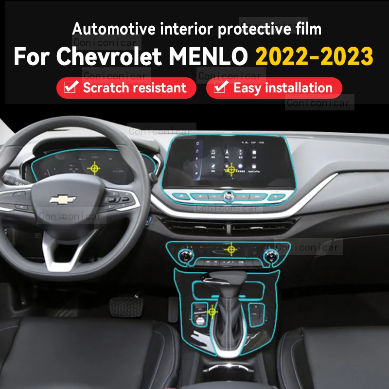 

For Chevrolet MENLO 2022 2023 Car Gearbox Panel Film Dashboard Protective Sticker Interior Anti-Scratch Film Cover Accessories