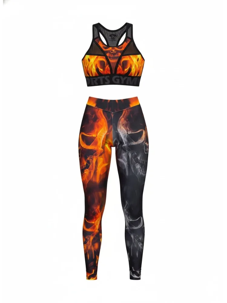 

Gymdolphins Women's Fitness Tracksuit 2026 Summer New Printed Sports Bra & High Waist Leggings Pant Sets Breathable Athletic Set