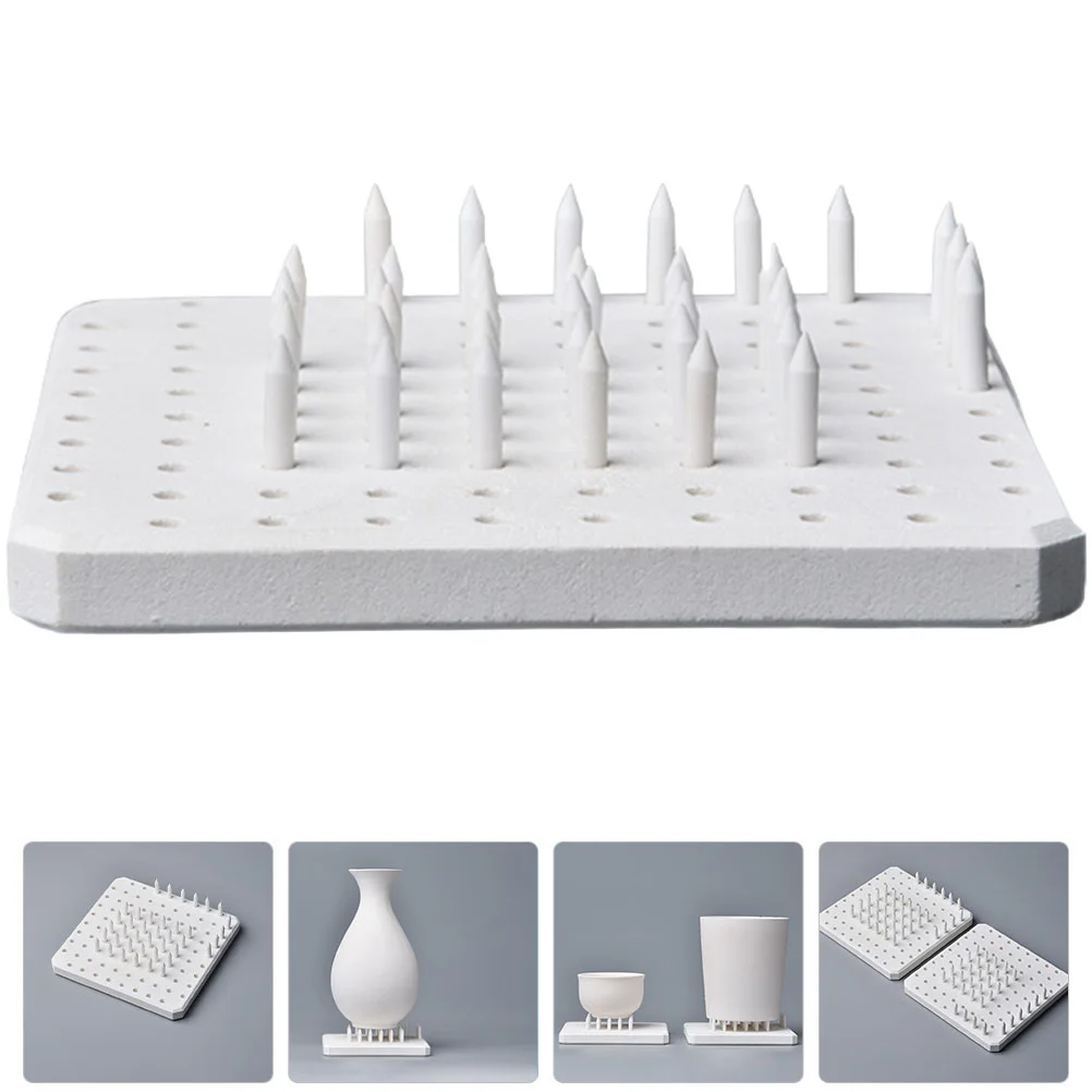 

60pcs Nail Kiln Firing Kiln Burning Tools with Refractory Mat Ceramic Pottery Kiln Nail Pottery Tools