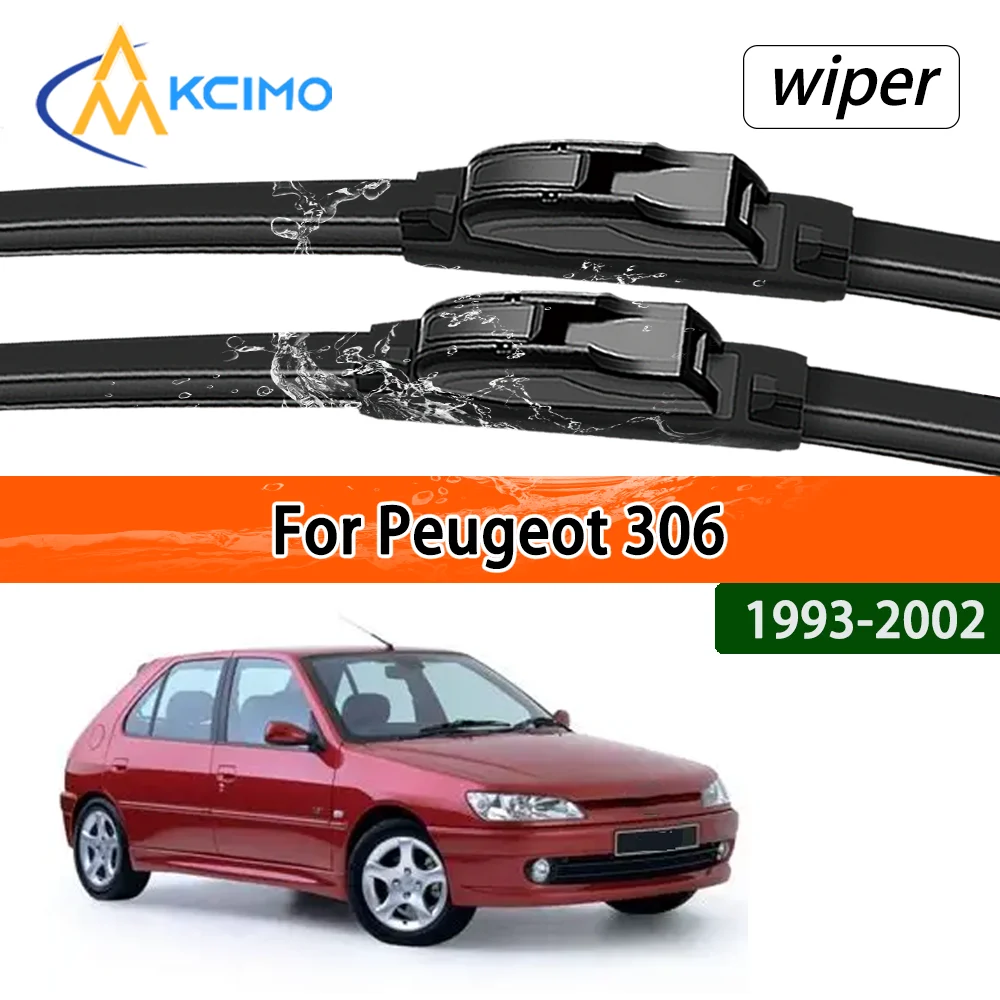 Für Peugeot 306 1993–2002 1994 1995 1996, langlebige, geräuschlose Frontwischerblätter, Auto-Windschutzscheibe, Fensterwischer-Zubehör