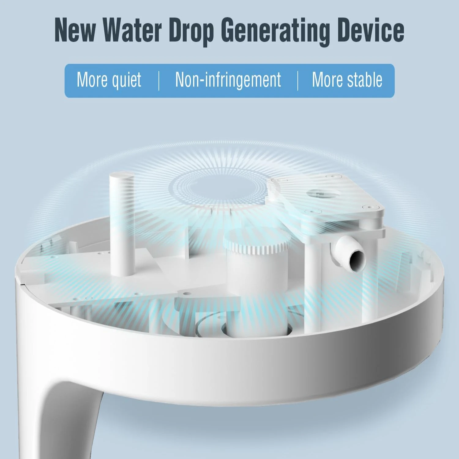 เครื่องทําความชื้นสําหรับห้องนอน,เครื่องทําความชื้นป้องกันแรงโน้มถ่วง,เครื่องทําความชื้นหยดน้ําพร้อมไฟกลางคืน,เครื่องทําความชื้น Rain Cloud ความจุสูงไซล์