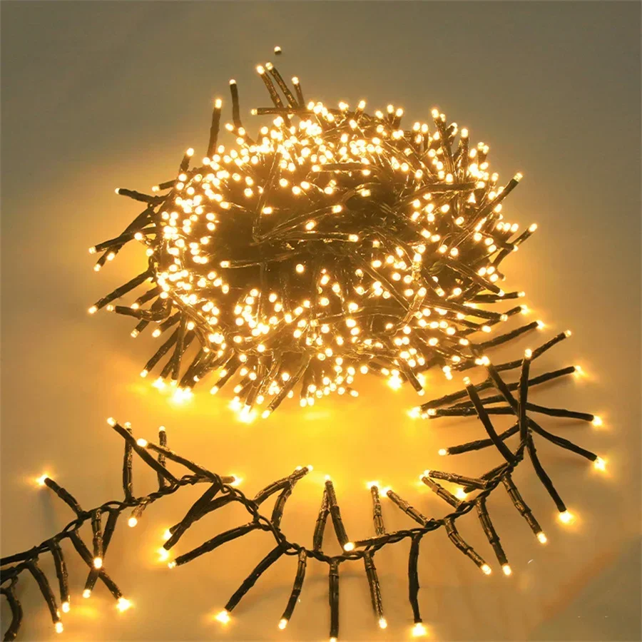 

1000/2000 LED Firecrackers Fairy Lights Plug in Cluster Lights Waterproof Firecracker Starry String Lights for Window Wall Decor