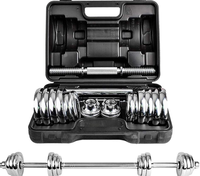 20 kg 50kg Adjustable Home Gym Fitness Equipment Chrome and Steel Adjustable Dumbbell Set for Strength Training for Home Use