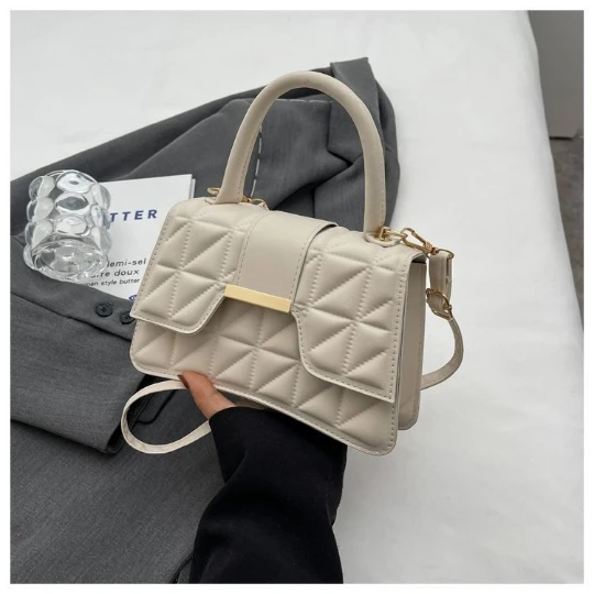 

Beige 2024 Woman Bag Shoulder Fashion PU PVC Girl Trend Lady Bags Handbag Cosmetic Case Purses Tote Women's Hand Bag for Women