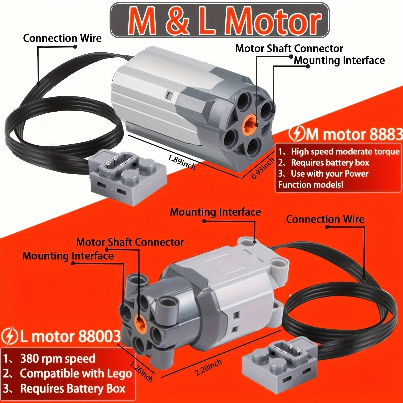 MOC Technische Teile Power Functions Servomotor Fernbedienung Batteriekasten SwitchLight Set IR Geschwindigkeit Fernbedienung Empfänger Spielzeug