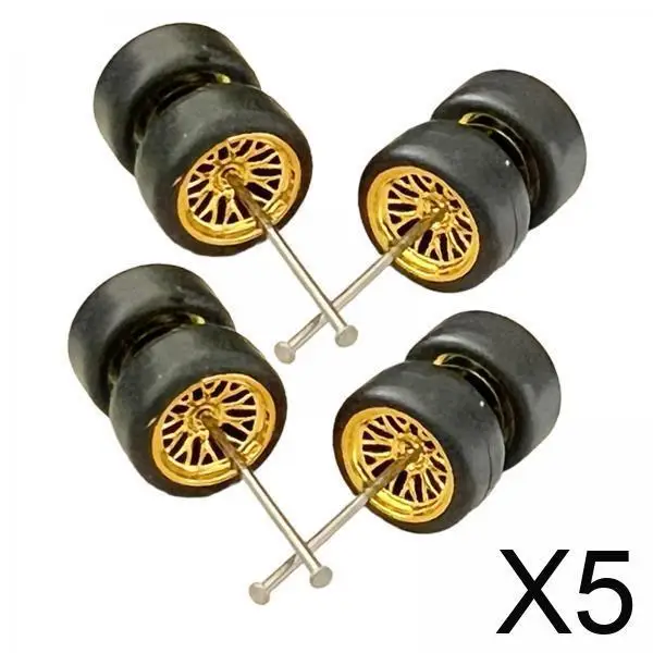 

1/64 Minicar Model Car Wheels Axles Gold PP Iron Modification Tire Roll Shaft for RC Car Truck Hobby DIY Craft