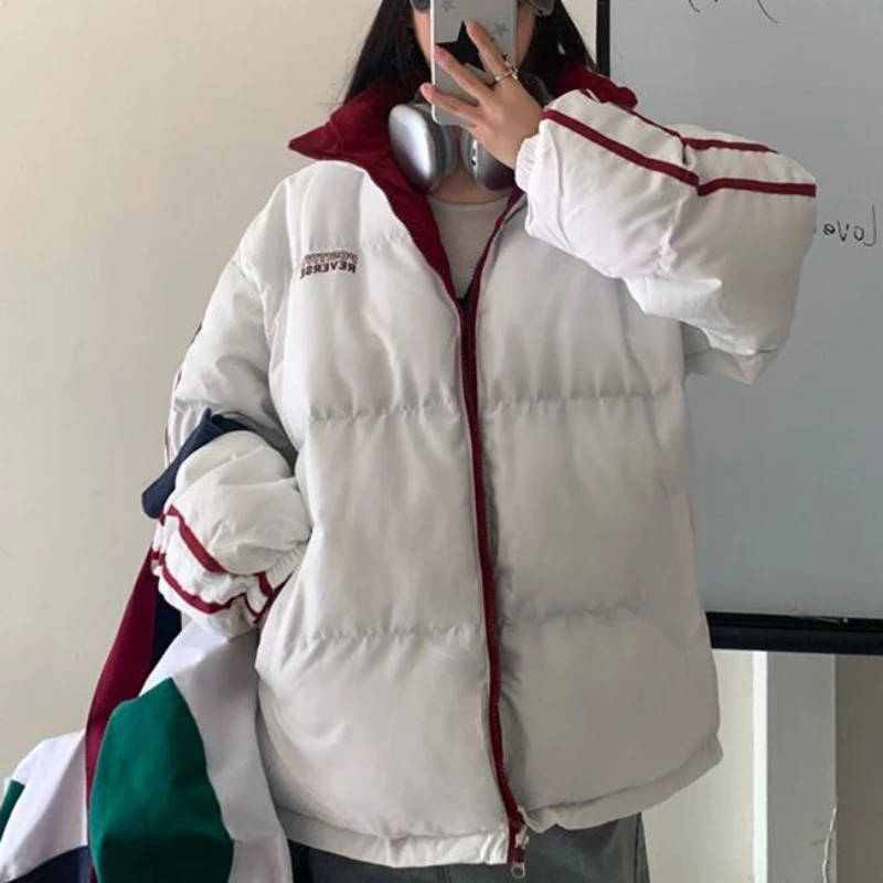 2023 inverno nuove donne vestiti di cotone sciolto Top Casual colletto alla coreana cuciture Outwear moda caldo capispalla parka corto