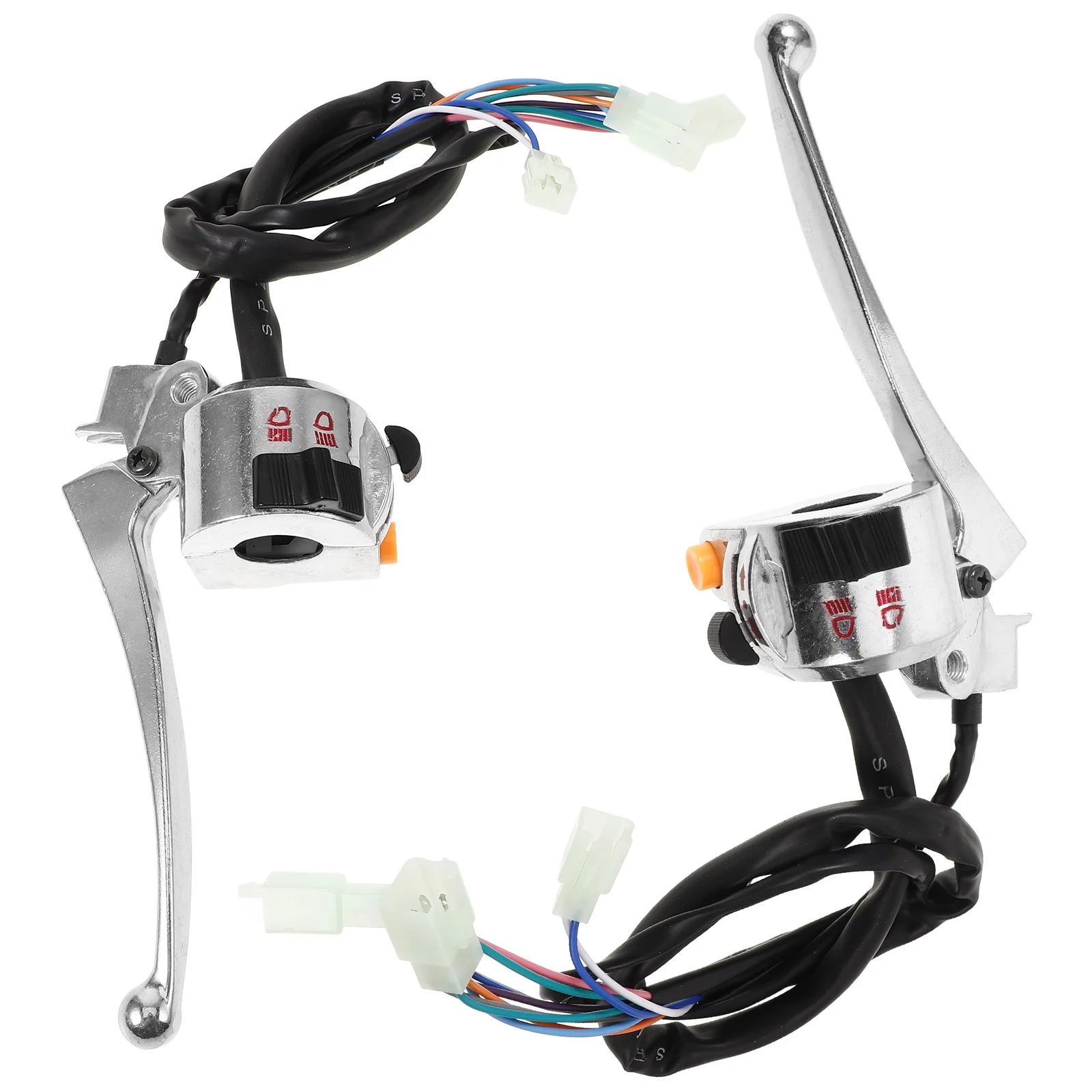 

Universal Motorcycle Switch Handle Levers Silver Bar Brake Replacement Aluminum Durable Reliable Precise Control Easy