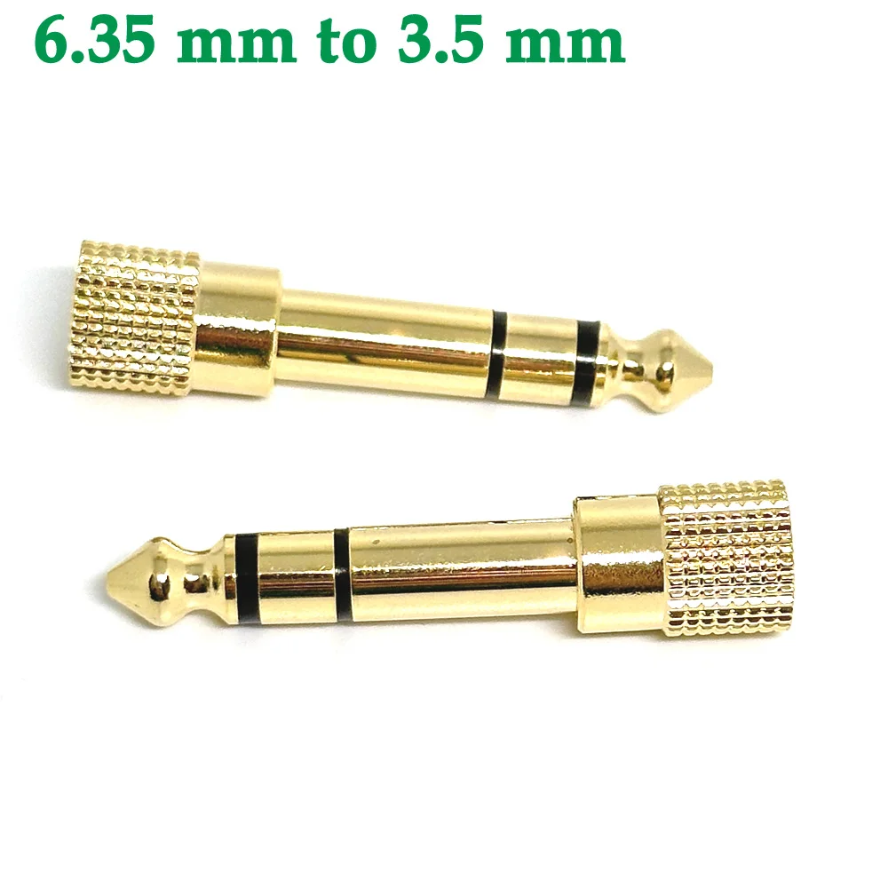 

pc Jack 6.35 mm to 3.5 mm Audio Adapter 6.5 6.35mm Male to 3.5mm Female Stereo Plug Connector for Speaker Aux Cable Jack 3.5