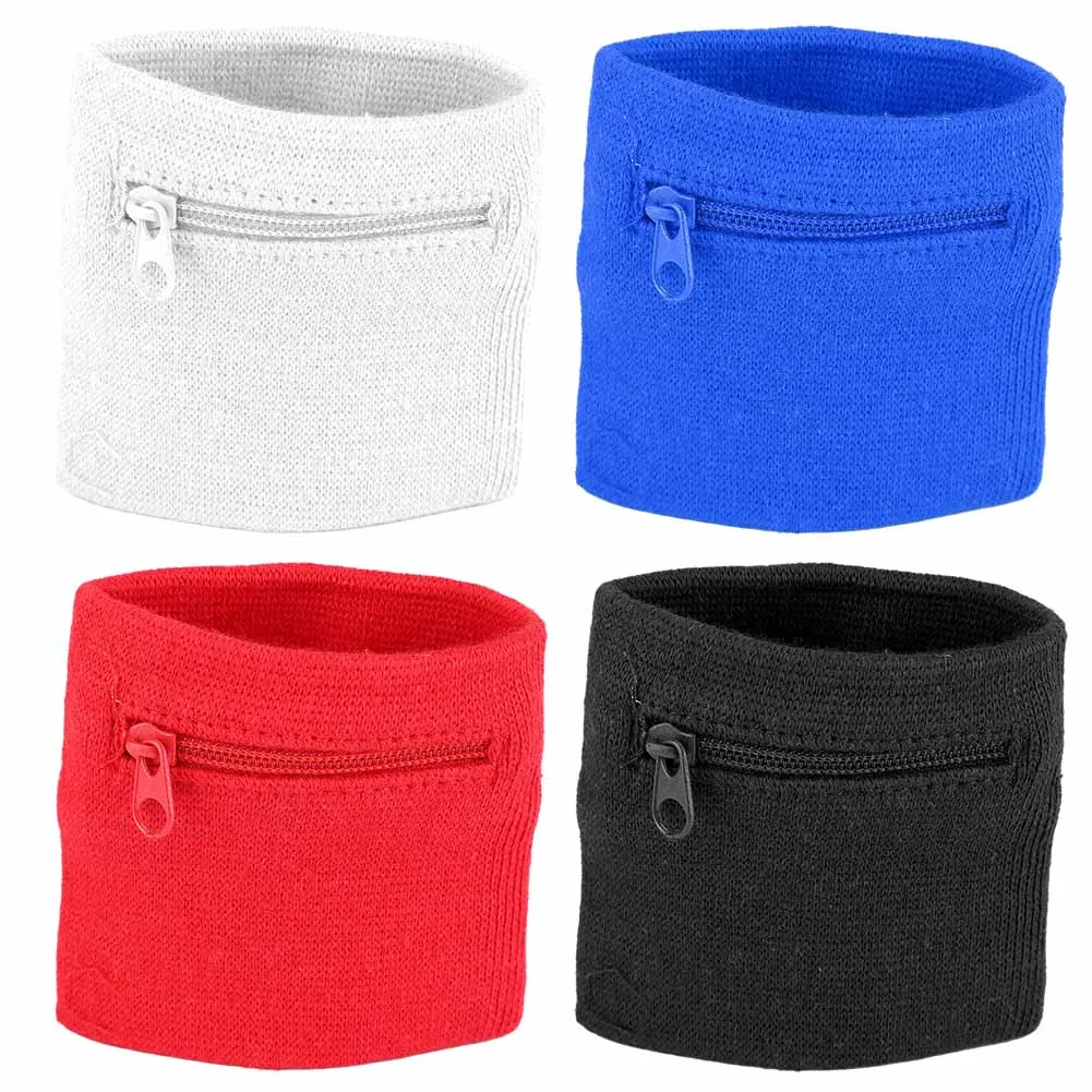 Wristband Good Elasticity Wrist/Ankle Wallet Pouch Unisex Breathable Cotton with  for Keys Storage for Sports